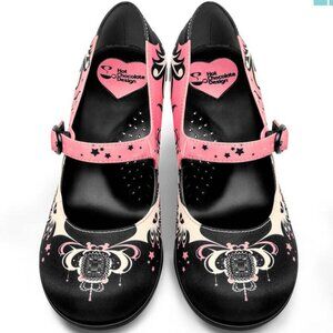 Chocolaticas Mid Heels Transylvania Women's Pink White Black Mary Jane Pump